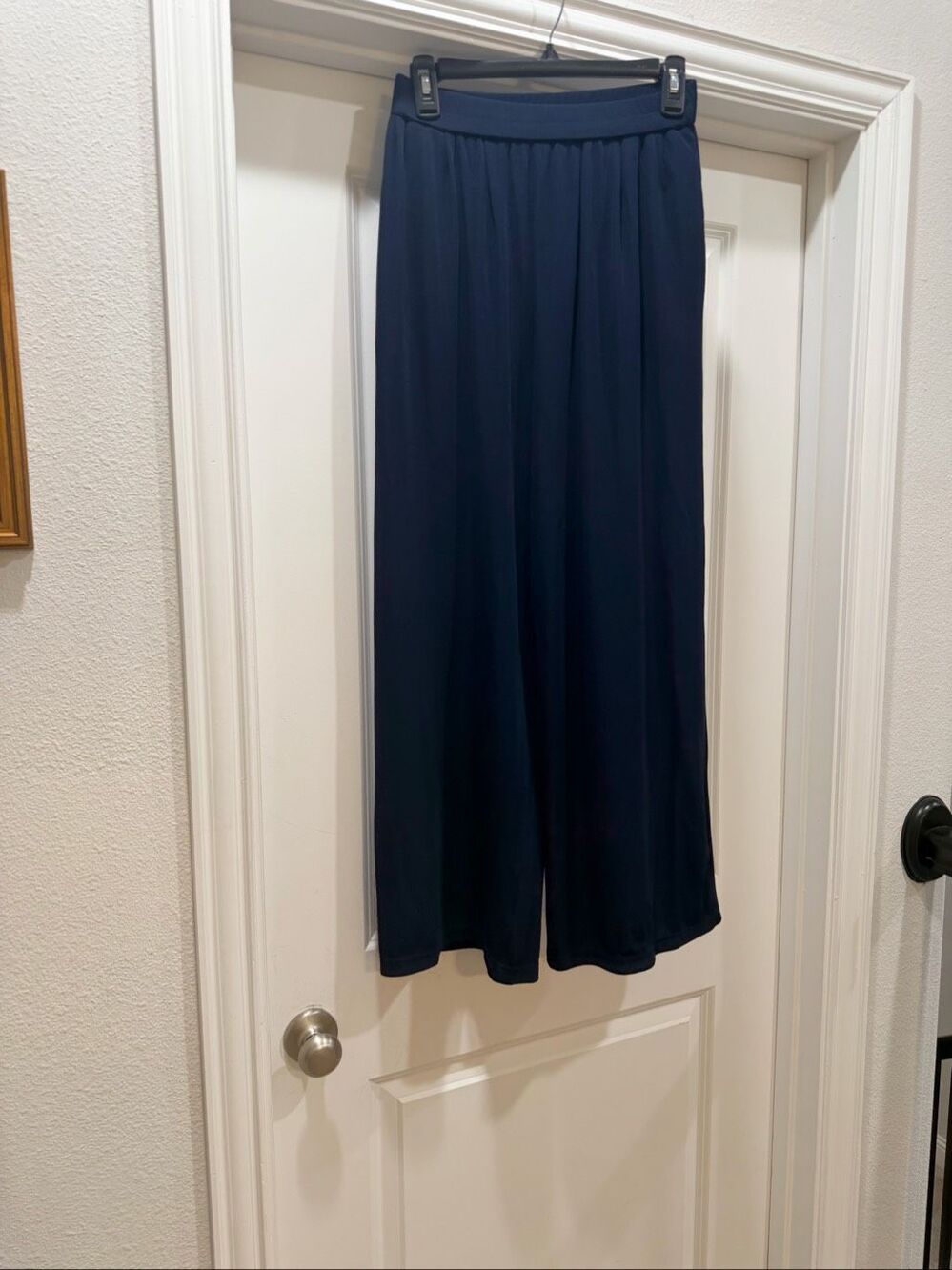 BTFMB Navy Blue Wide Leg High Waisted Lounge Pants Relaxed Fit Size S New